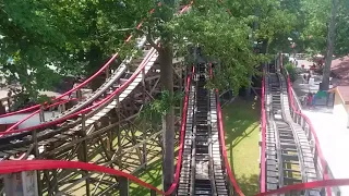 Front Row POV Comet Roller coaster Waldameer Erie PA