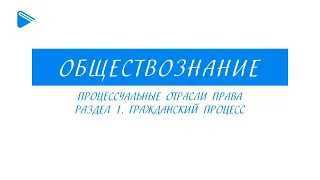 10 класс - Обществознание - Процессуальные отрасли права. Гражданский процесс