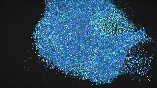 Abstract particles_blue