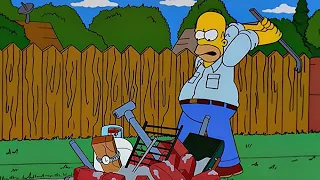 The Simpsons S10E19 - Homer Builds Grill | Le Grille? What The Hell Is That? | Check Description ⬇️