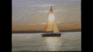 Yacht   Vugar Mammedov painting for beginners