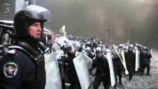 Ukrainian police stormed protesters' barricades in Kiev  22 01 2014 on Vimeo