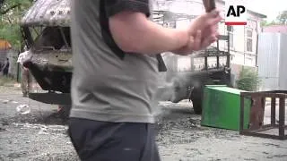 Aftermath of heavy fighting between govt troops and pro-Russian separatists