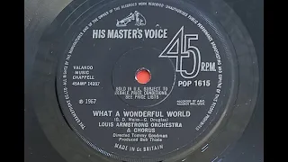 Louis Armstrong 'What A Wonderful World' 1967 45 rpm