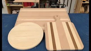Como hacer la ranura en tablas de picar: Tres tablas