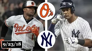 Baltimore Orioles vs New York Yankees Highlights || September 23, 2018