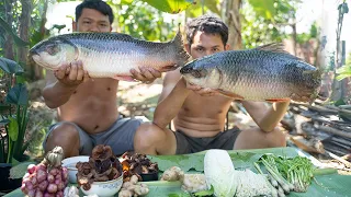 Wow 21kg! Two Big Fish Cooking w/ Noodle Recipe Eating Delicious