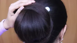 🌟पतले बालों में सुंदर जुड़ा हेयर स्टाइल कैसे बनाए 🤔 Big Bun Hairstyle For Thin Hair Without Clutcher