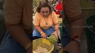 Pink Pomelo Fruit Cutting Skill