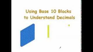 Using Base 10 Blocks to Represent Decimals