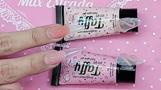 Enailcouture.com new 123go taffy gel in pink and peach !♡~ #nails #nailart #gelnails #nailpolish