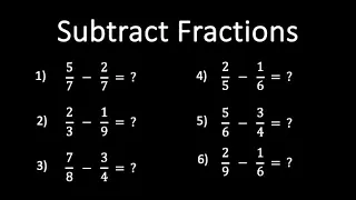 Subtracting Fractions: Like and Unlike Denominators #subtractingfractions