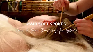 ASMR Soft Spoken Face & Hair Brushing on Beautiful Becca | Nape Attention & Scalp Check for sleep