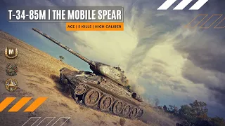 T-34-85M | ACE | Highway | 5 Kills | World of Tanks | Gameplay | Replay | F2P