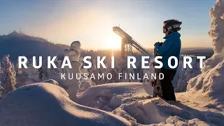 Winter wonderland of Ruka Ski Resort, Kuusamo, Finland