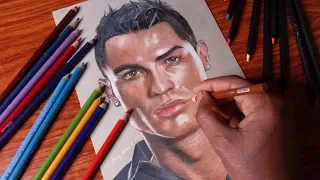 Drawing Cristiano Ronaldo - Time-lapse|| Dray Draws