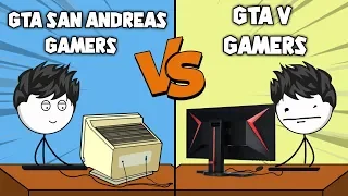 GTA San Andreas Gamers VS GTA V Gamers