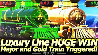 MEGA BIG WIN! Major Train and Gold Train combine in Cash Express Luxury Line Slot Machine at Morongo