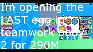 ROBLOX TEAMWORK OBBY 2: Opening the LAST EGG (Broke)