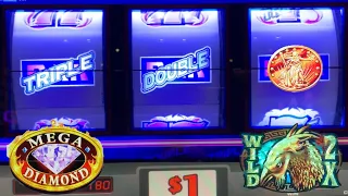 3rd Time is a charm! Multiplier Bars love me! 46 Free Games on Old School Style 5 Reel Buffalo slot!