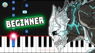 Kaiju No. 8 OP - "Abyss" - BEGINNER Piano Tutorial & Sheet Music