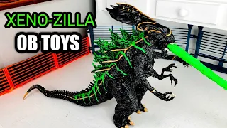 CUSTOM OB TOYS GLOW IN THE DARK XENO-ZILLA | ALIEN QUEEN XENOMORPH | GODZILLA KING OF THE MONSTERS