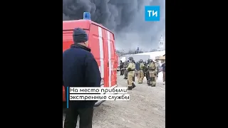 Крупный пожар произошел в Кировском районе Казани