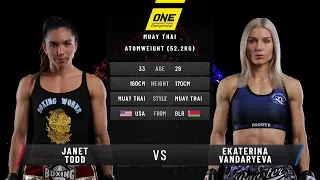 Janet Todd vs. Ekaterina Vandaryeva | Full Fight Replay