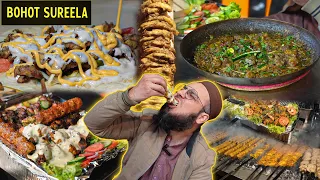 Amazing Night Street Food of Lahore | Huge Setup of Sureela Tikka Corner |  Agha Baba Shawarma