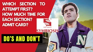 Do's and Don't for Symbiosis Entrance Test 2024 | SET | SLAT | SITEEE | Symbiosis Pune