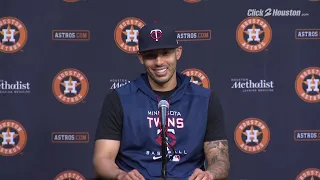 Carlos Correa returns to Houston for first time since signing with Twins