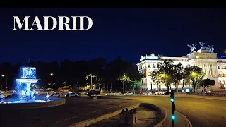 Madrid Bus Tour | Sunset Drive through Gran Vía, Puerta de Toledo, La Latina | Spain | 4k 60fps HDR