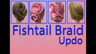 4 Fishtail Braid Updos | Beautiful Fishtail Updo Hairstyles| 4 Sanggul Kepang Fishtail