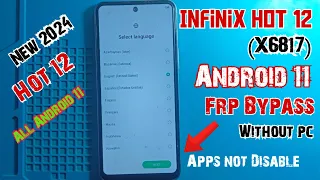 Infinix Hot 12 google account bypass | X6817 frp bypass | X6816 frp bypass |  All Infinix Frp unlock