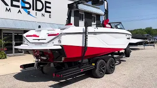 2024 @nautique_boats G23 mystic white with victory red. Stock 7645 walk through video