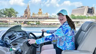 Renting A Boat At Magic Kingdom! | Boat Tour Of Disney's Seven Seas Lagoon & Bay Lake Disney World