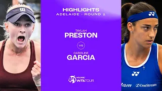 Taylah Preston vs. Caroline Garcia | 2024 Adelaide Round 1 | WTA Match Highlights