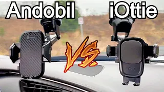 iottie vs andobil Car Mount for iPhone 14 pro max - Dashboard and Windshield