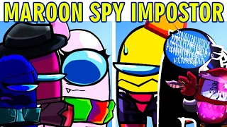 Maroon Spy Impostor V1 VS Friday Night Funkin + Full Week & Cutscenes (FNF MOD)