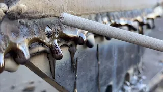 Horizontal position electric welding test