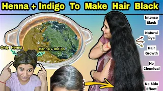 One Step Henna Indigo Process To Make Hair Intense Black इस तरीके से घर पे बनायें 100% नेचुरल डाई।