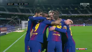 Real Sociedad vs Barcelona 2 - 4 Highlights with English Commentary 14/01/2018 HD