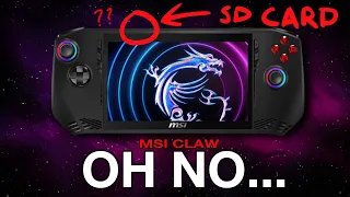 The MSI Claw could suffer the SD Card Issue…(My reaction and thoughts)