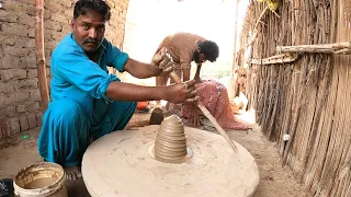 Making clay Pots by Hand || Ancient Method of Clay Pottery || Sindh Village Life Pakistan