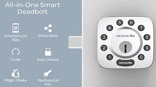 Best Smartlock | ULTRALOQ U-Bolt Smart Lock (Satin Nickel), 5-in-1 Keyless Entry Door Lock