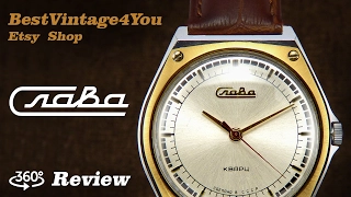 Hands-on video Review of Slava Soviet Quartz Watch From 70s