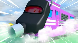 Troy le Train -  Troy le train au secours du volcan - La Ville des Voitures 🚓 🚒 Dessin animé Trains