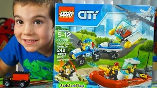 Lego City Emergency Vehicle Unboxing! Toy Fire Engine Boat, Helicopter, Police Truck | JackJackPlays