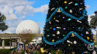 EPCOT 2021 Christmas Walkthrough in 4K | Walt Disney World Orlando Florida December 2021