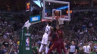 LeBron James Blocks Giannis Antetokounmpo in October Game